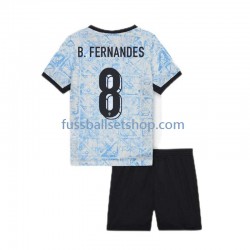 Günstige Fußball Trikotsatz Portugal Bruno Fernandes 8 Kinder Auswärtstrikot Euro 2024 Kurzarm