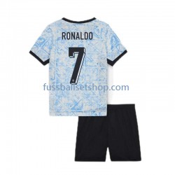 Günstige Fußball Trikotsatz Portugal Cristiano Ronaldo 7 Kinder Auswärtstrikot Euro 2024 Kurzarm