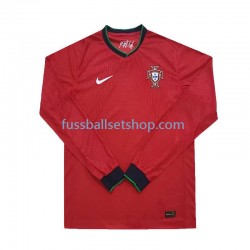 Günstige Fußball Trikotsatz Portugal Herren Heimtrikot Euro 2024 Langarm