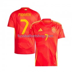Günstige Fußball Trikotsatz Spanien Alvaro Morata 7 Herren Heimtrikot Euro 2024 Kurzarm