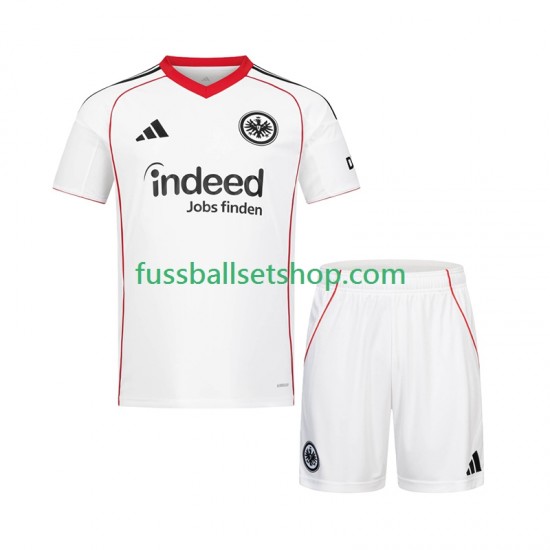 Günstige Fußball Trikotsatz Eintracht Frankfurt Kinder Auswärtstrikot 2025-2026 Kurzarm