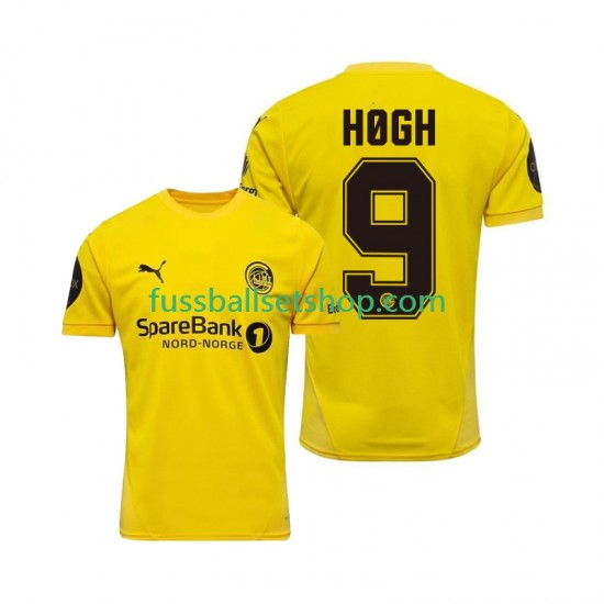Günstige Fußball Trikotsatz FK Bodø/Glimt Kasper Hogh 9 Herren Heimtrikot 2025 Kurzarm