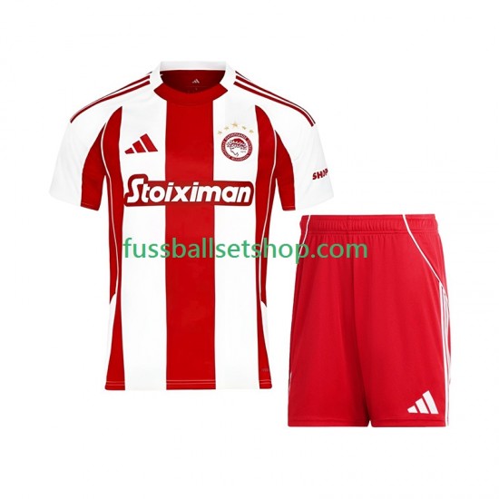 Günstige Fußball Trikotsatz Olympiacos Kinder Heimtrikot 2025-2026 Kurzarm