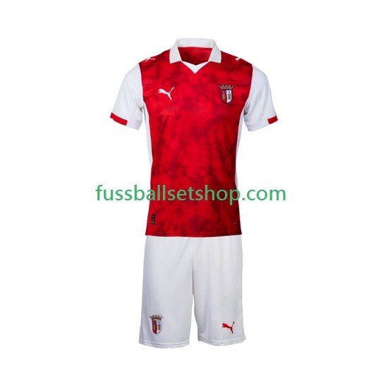 Günstige Fußball Trikotsatz SC Braga Kinder Heimtrikot 2025-2026 Kurzarm