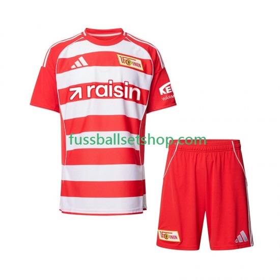 Günstige Fußball Trikotsatz Union Berlin Kinder Heimtrikot 2025-2026 Kurzarm