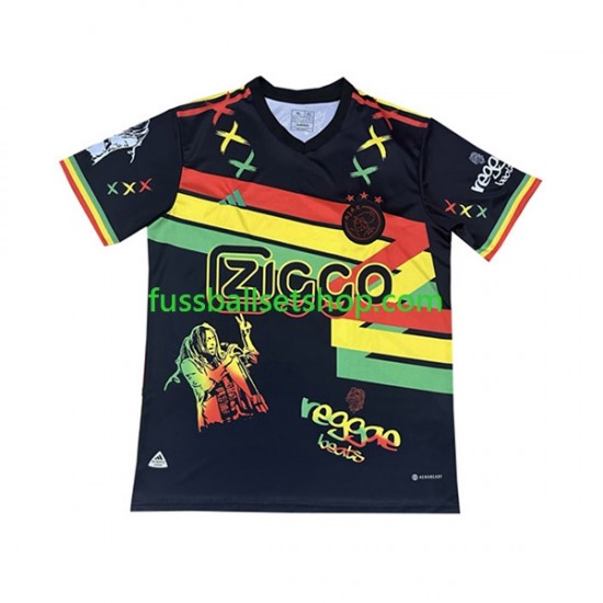 Günstige Fußball Trikotsatz Ajax Amsterdam Bob Marley Herren Heimtrikot 2023-2024 Kurzarm