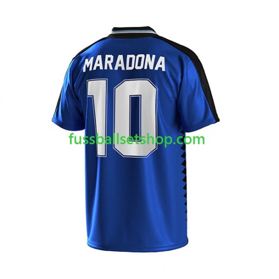 Günstige Fußball Trikotsatz Argentinien MARADONA 10 Retro Kinder Auswärtstrikot 1994 Kurzarm