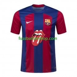 Günstige Fußball Trikotsatz FC Barcelona Rolling Stones Herren Heimtrikot 2023-2024 Kurzarm