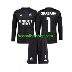 Günstige Fußball Trikotsatz FC Kopenhagen GRABARA 1 Torwart Kinder Auswärtstrikot 2023-2024 Langarm