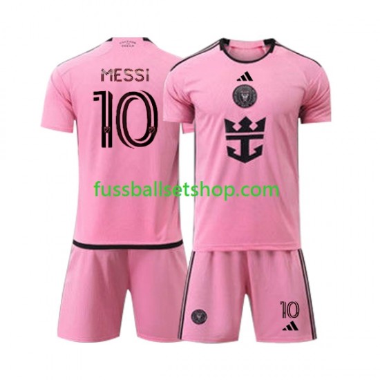 Günstige Fußball Trikotsatz Inter Miami Lionel Messi 10 Kinder Heimtrikot 2024 Kurzarm