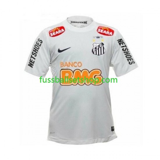 Günstige Fußball Trikotsatz Santos Neymar JR 11 -2012 Retro Herren Heimtrikot 2011 Kurzarm