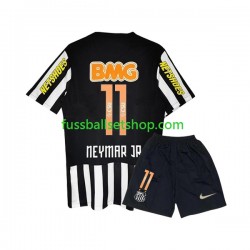 Günstige Fußball Trikotsatz Santos Neymar JR 11 -2012 Retro Kinder Auswärtstrikot 2011 Kurzarm