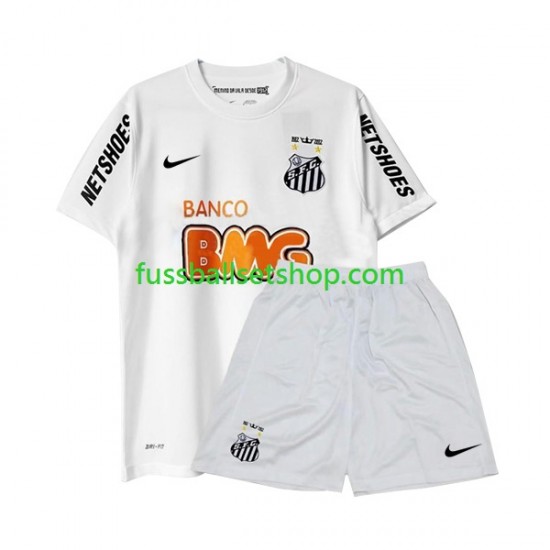 Günstige Fußball Trikotsatz Santos -2012 Retro Kinder Heimtrikot 2011 Kurzarm