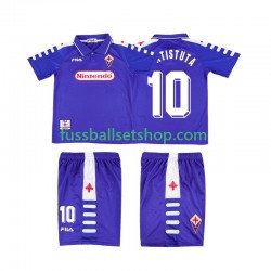 Günstige Fußball Trikotsatz AC Florenz RUICOSTA 10 Retro Kinder Heimtrikot 1998 1999 Kurzarm