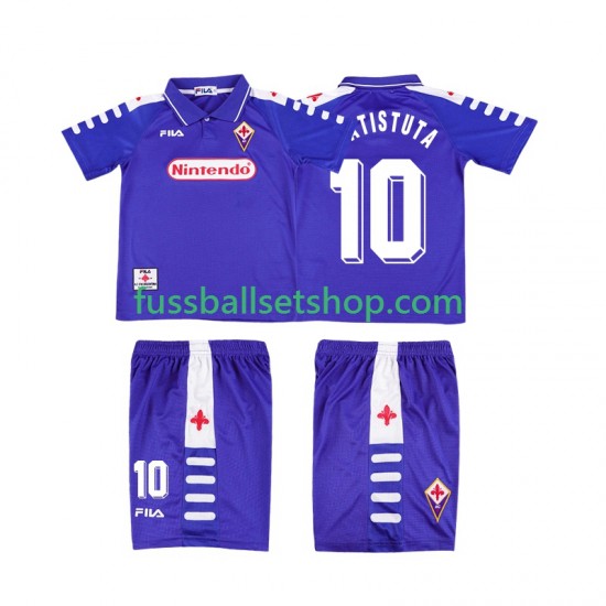 Günstige Fußball Trikotsatz AC Florenz RUICOSTA 10 Retro Kinder Heimtrikot 1998 1999 Kurzarm