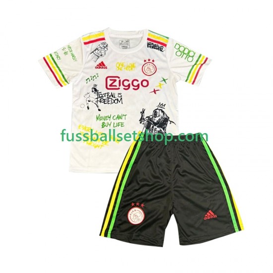 Günstige Fußball Trikotsatz Ajax Amsterdam Bob Marley Special Kinder Heimtrikot 2025-2026 Kurzarm