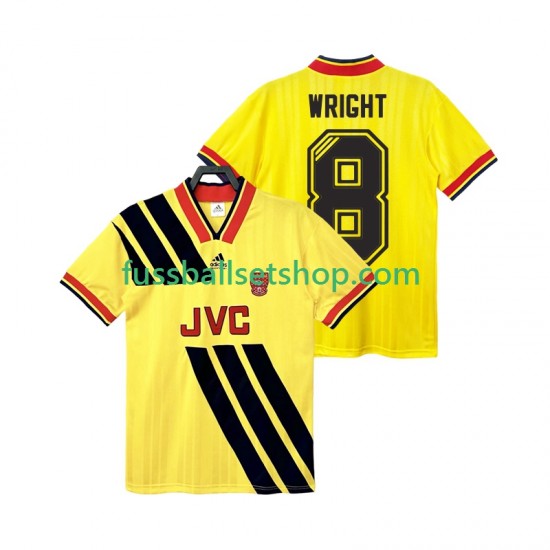 Günstige Fußball Trikotsatz Arsenal WRIGHT 8 1993 Retro Herren Auswärtstrikot 1994 Kurzarm