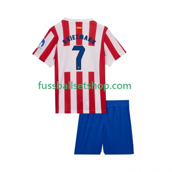 Günstige Fußball Trikotsatz Atlético Madrid Antoine Griezmann 7 Kinder Heimtrikot 2025-2026 Kurzarm