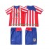 Günstige Fußball Trikotsatz Atlético Madrid 2004 2005 Retro Kinder Heimtrikot Kurzarm