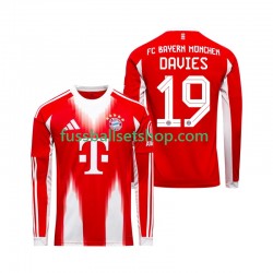 Günstige Fußball Trikotsatz FC Bayern München Alphonso Davies 19 Herren Heimtrikot 2025-2026 Langarm