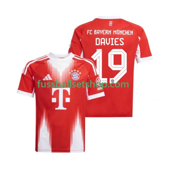 Günstige Fußball Trikotsatz FC Bayern München Alphonso Davies 19 Herren Heimtrikot 2025-2026 Kurzarm