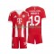 Günstige Fußball Trikotsatz FC Bayern München Alphonso Davies 19 Kinder Heimtrikot 2025-2026 Kurzarm