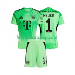 Günstige Fußball Trikotsatz FC Bayern München Manuel Neuer 1 Torwart Kinder Heimtrikot 2025-2026 Kurzarm