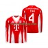 Günstige Fußball Trikotsatz FC Bayern München Jonathan Tah 4 Herren Heimtrikot 2025-2026 Langarm