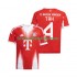 Günstige Fußball Trikotsatz FC Bayern München Jonathan Tah 4 Herren Heimtrikot 2025-2026 Kurzarm