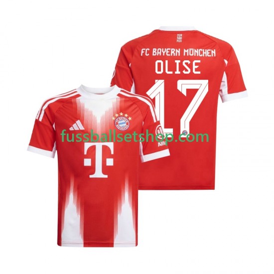 Günstige Fußball Trikotsatz FC Bayern München Michael Olise 17 Herren Heimtrikot 2025-2026 Kurzarm