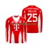 Günstige Fußball Trikotsatz FC Bayern München Thomas Muller 25 Herren Heimtrikot 2025-2026 Langarm