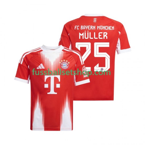 Günstige Fußball Trikotsatz FC Bayern München Thomas Muller 25 Herren Heimtrikot 2025-2026 Kurzarm