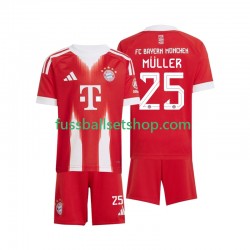 Günstige Fußball Trikotsatz FC Bayern München Thomas Muller 25 Kinder Heimtrikot 2025-2026 Kurzarm