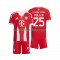 Günstige Fußball Trikotsatz FC Bayern München Thomas Muller 25 Kinder Heimtrikot 2025-2026 Kurzarm
