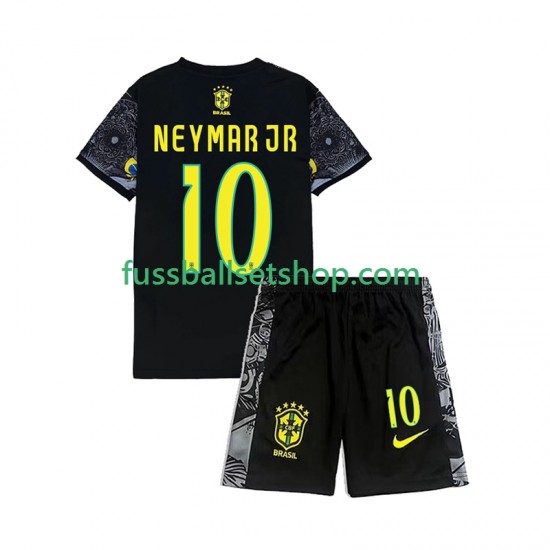 Brasilien Neymar JR 10 Cheist the Redeemer Football Shirts Kinder Heimtrikot 2024 Kurzarm