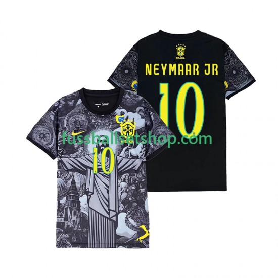 Günstige Fußball Trikotsatz Brasilien Neymar JR 10 Cheist the Redeemer Herren Heimtrikot 2024 Kurzarm