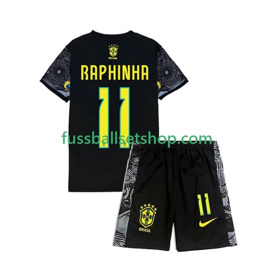 Brasilien RAPHINHA 11 Cheist the Redeemer Football Shirts Kinder Heimtrikot 2024 Kurzarm