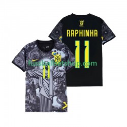 Günstige Fußball Trikotsatz Brasilien RAPHINHA 11 Cheist the Redeemer Herren Heimtrikot 2024 Kurzarm