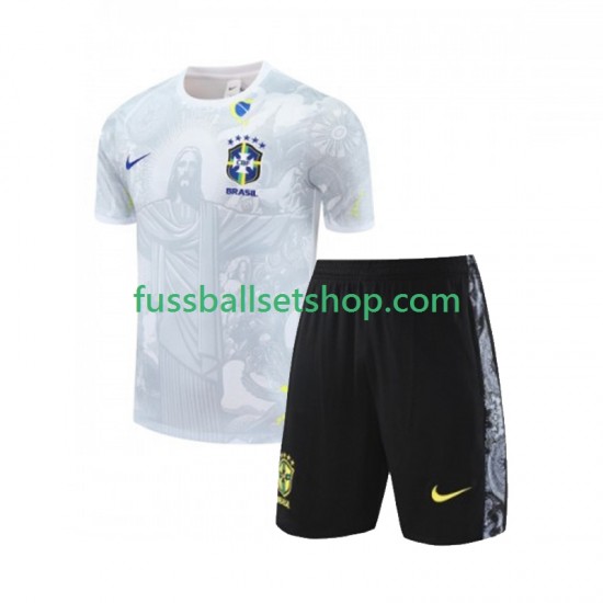 Brasilien Special JESUS Football Shirts Kinder Heimtrikot 2024-2025 Kurzarm