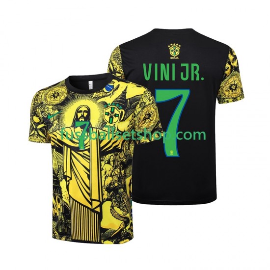 Günstige Fußball Trikotsatz Brasilien Vinicius Junior 7 Jesus Herren Heimtrikot 2024 Kurzarm