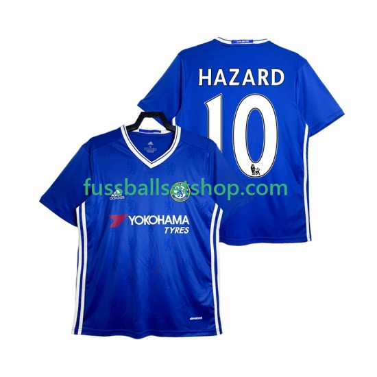 Günstige Fußball Trikotsatz Chelsea HAZARD 10 2016-2017 Retro Herren Heimtrikot Kurzarm