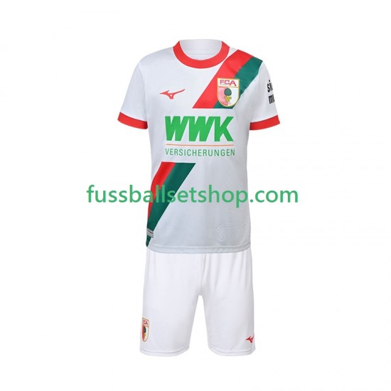 Günstige Fußball Trikotsatz FC Augsburg Kinder Heimtrikot 2025-2026 Kurzarm