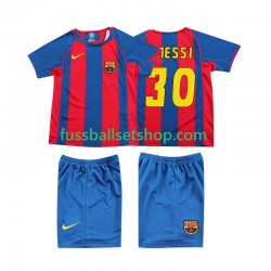 Günstige Fußball Trikotsatz FC Barcelona Lionel Messi 10 2004 Retro Kinder Heimtrikot Kurzarm