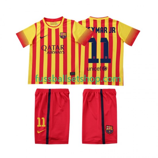 Günstige Fußball Trikotsatz FC Barcelona Neymar JR 11 2013 2014 Retro Kinder Auswärtstrikot Kurzarm