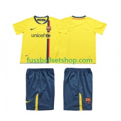 Günstige Fußball Trikotsatz FC Barcelona 2009 Retro Kinder Auswärtstrikot 2008 Kurzarm