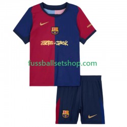 Günstige Fußball Trikotsatz FC Barcelona TRAVIS SCOTT Kinder Heimtrikot 2024-2025 Kurzarm
