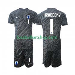 Günstige Fußball Trikotsatz Finnland HRADECKY 1 Torwart Kinder Heimtrikot 2024 Kurzarm