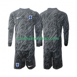 Günstige Fußball Trikotsatz Finnland Torwart Kinder Heimtrikot 2024 Langarm