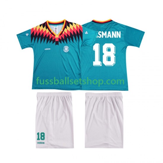 Günstige Fußball Trikotsatz Deutschland KLINSMANN 18 Retro Kinder Auswärtstrikot 1994 Kurzarm