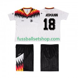 Günstige Fußball Trikotsatz Deutschland KLINSMANN 18 Retro Kinder Heimtrikot 1994 Kurzarm